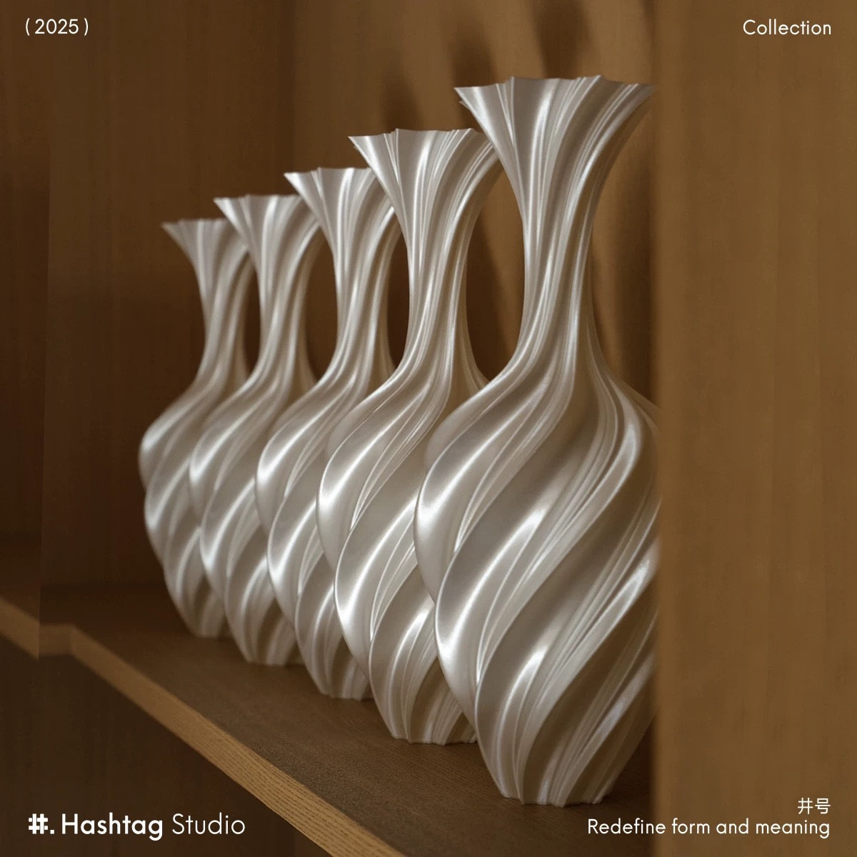 trendy 3D printed vase with Instagrammable design
