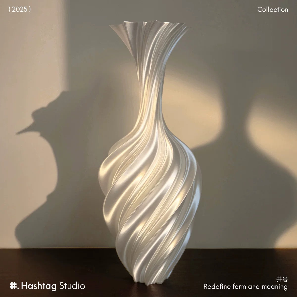 trendy 3D printed vase with Instagrammable design