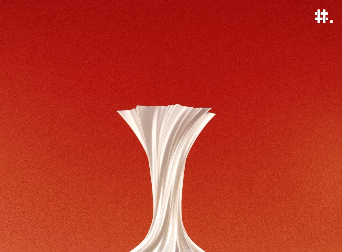 trendy 3D printed vase with Instagrammable design